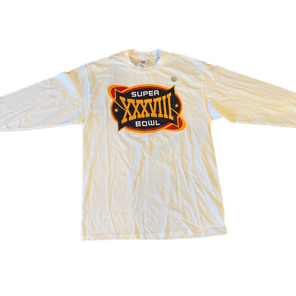 Vintage Super Bowl XXXVIII New England Patriots Long Sleeve T Shirt - Picture 1 of 4